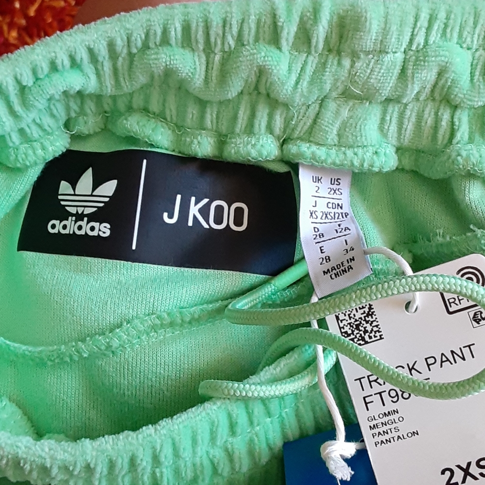 adidas Green Ruffle Track Pants - Picture 9 of 13